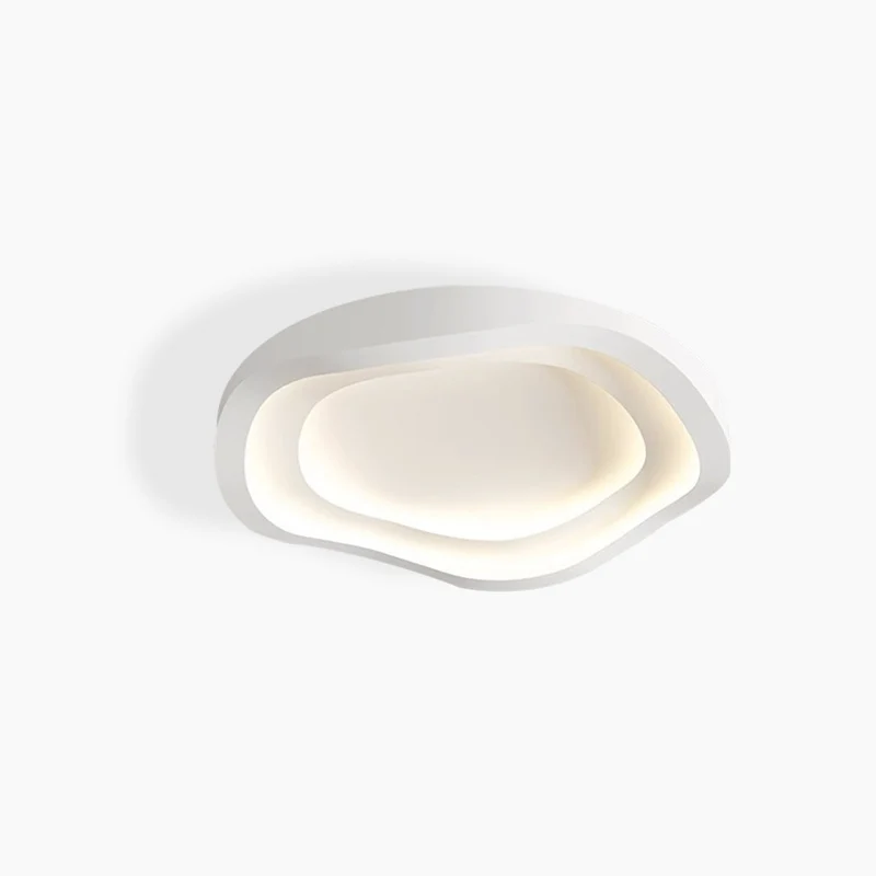 Flush Mount Ceiling Light Minimalist Wave LED Dimmable, White