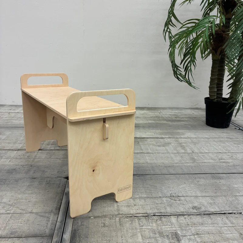 KidsDepot Easyclick Kinder-Sitzbank Antwerpen L Holz 35cm Natur Sitzbank