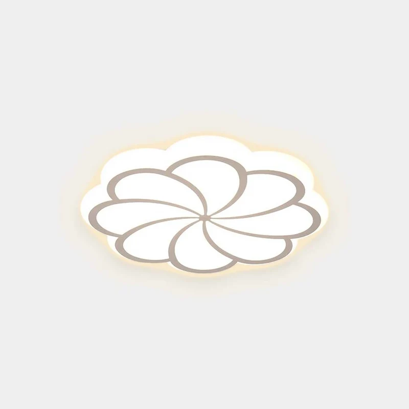 Flush Mount Ceiling Light Decorative Flower, White