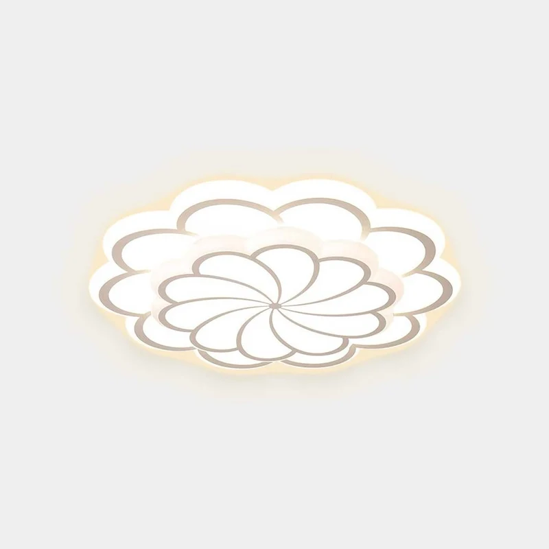 Flush Mount Ceiling Light Decorative Flower, White
