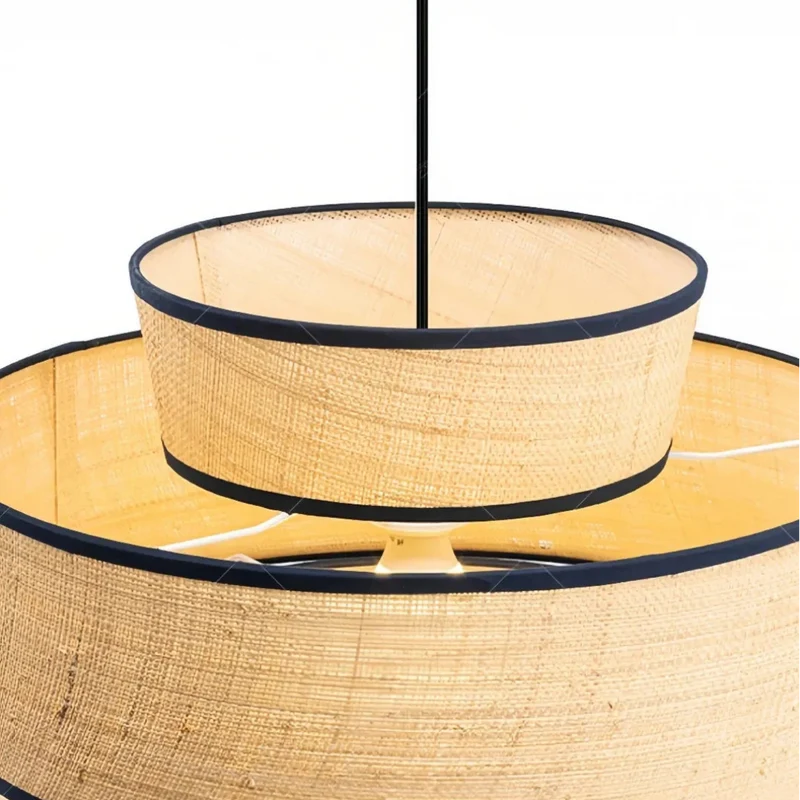 Pendelleuchte aus Stoff im japanischen Stil für Esszimmer