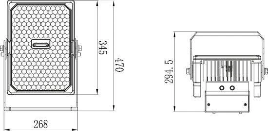 Außen-LED-Strahler 500 Watt 75.000lm IP66 kaltweiß IK10 - LED's Light Pro