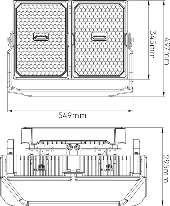 Außen-LED-Strahler 1000 Watt 155.000lm IP66 kaltweiß IK10 - LED's Light Pro