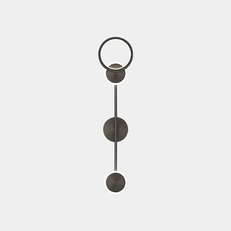 Wall Lamp Minimalist Copper LED for Bedroom, Black / Gold