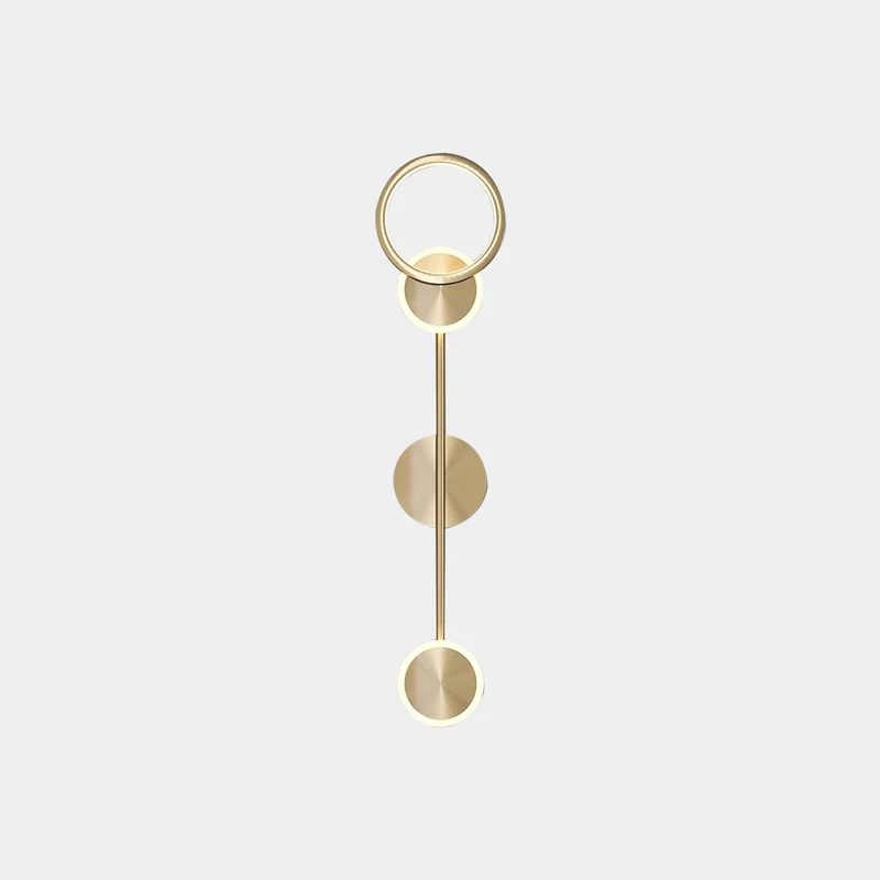 Wall Lamp Minimalist Copper LED for Bedroom, Black / Gold
