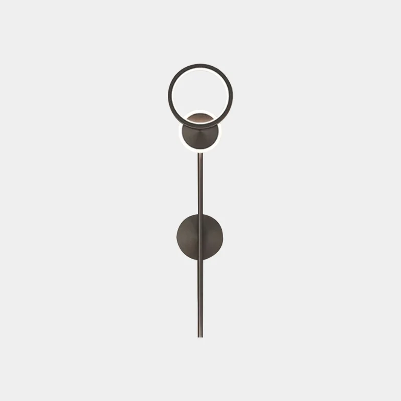 Wall Lamp Minimalist Copper LED for Bedroom, Black / Gold