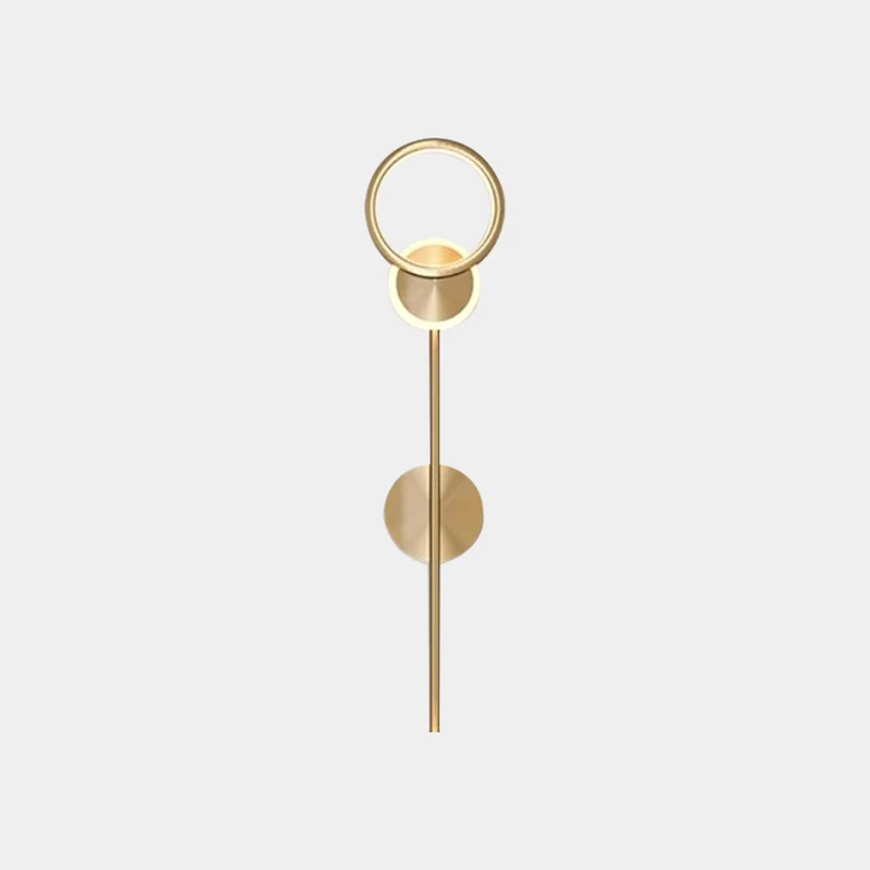 Wall Lamp Minimalist Copper LED for Bedroom, Black / Gold
