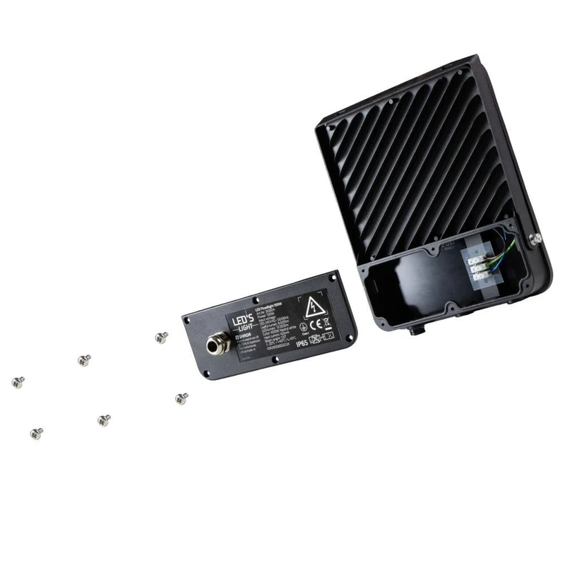 LED-Flutlicht – 100 W, 9600 lm, 4000 K – Schwarz – IP65