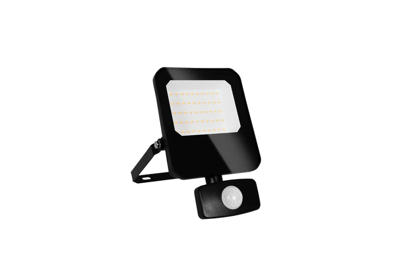 LED Flutlicht mit Sensor 50W 7000lm 4000K neutralweiß IP65 Schwarz - LED's Light