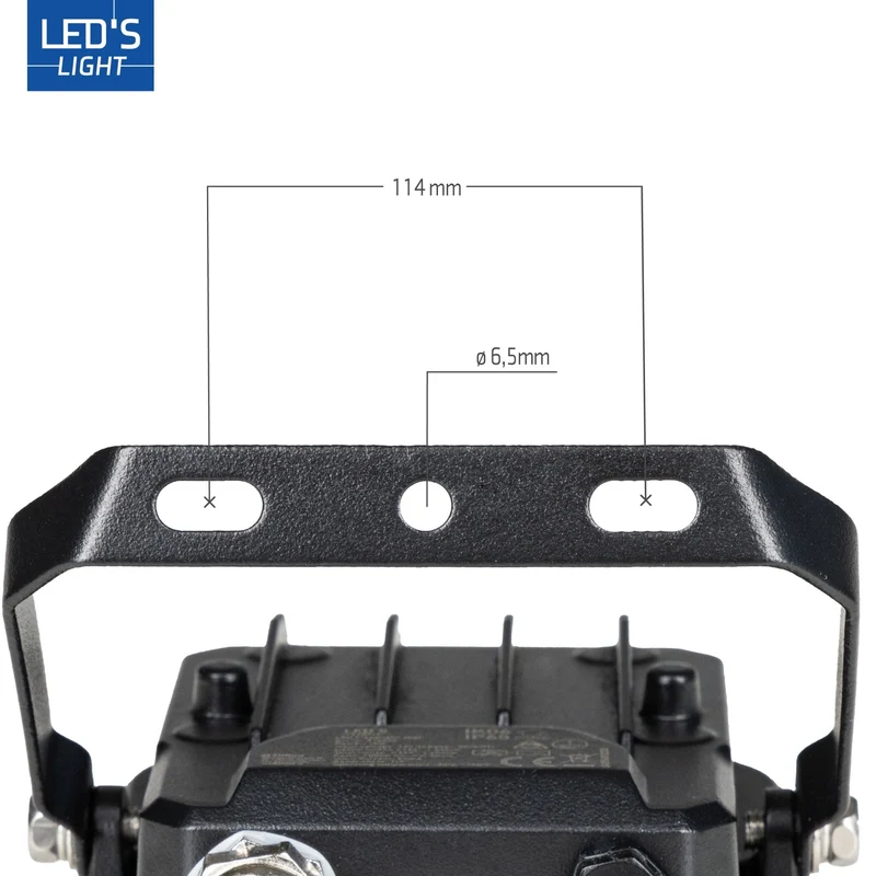LED Flutlicht mit Sensor 50W 7000lm 4000K neutralweiß IP65 Schwarz - LED's Light