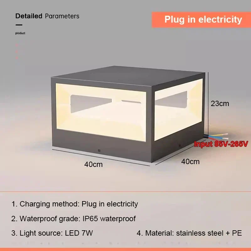 Solarlampe für den Außenbereich aus Edelstahl – Solarique