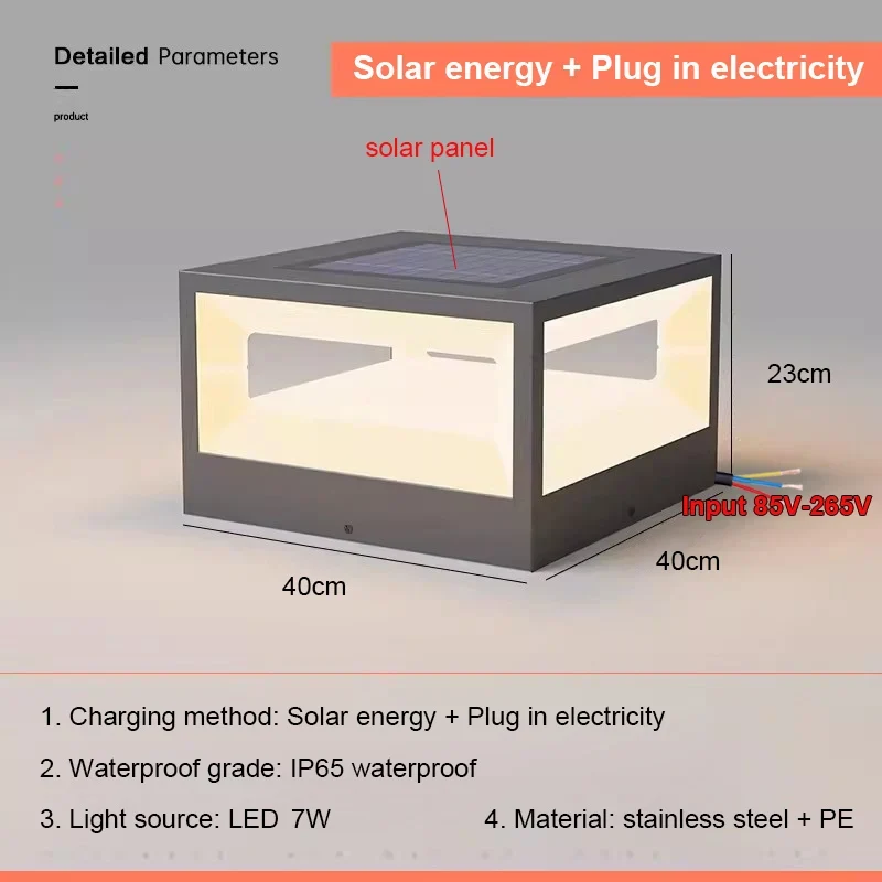 Solarlampe für den Außenbereich aus Edelstahl – Solarique