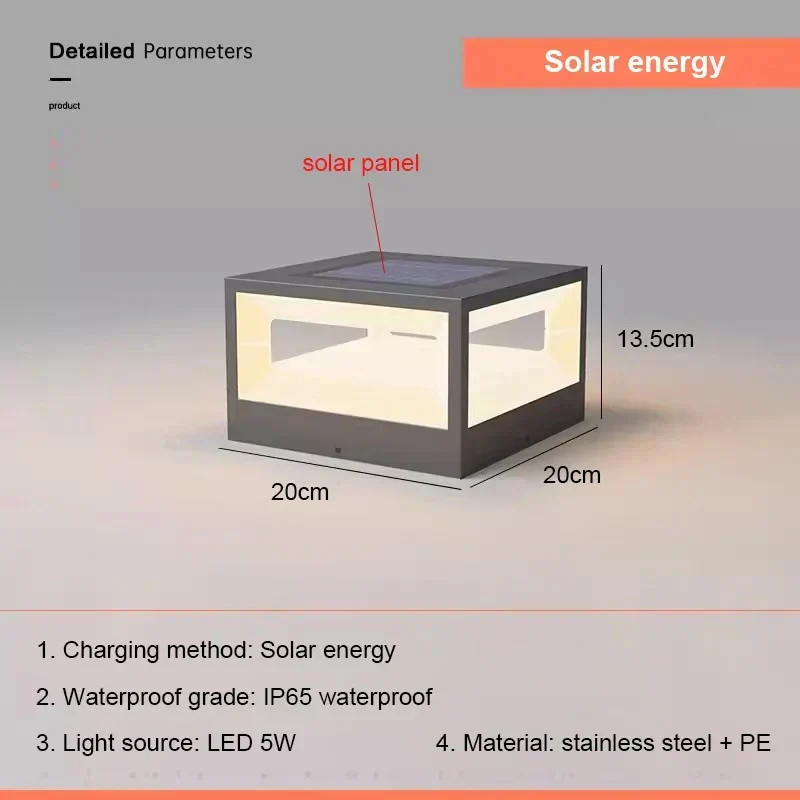 Solarlampe für den Außenbereich aus Edelstahl – Solarique