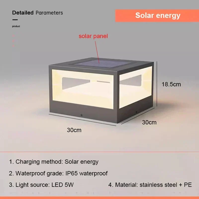 Solarlampe für den Außenbereich aus Edelstahl – Solarique