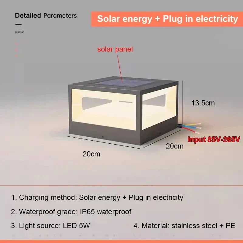 Solarlampe für den Außenbereich aus Edelstahl – Solarique