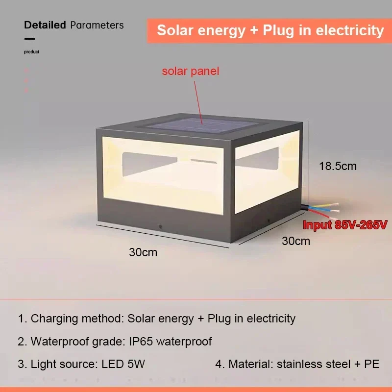 Solarlampe für den Außenbereich aus Edelstahl – Solarique