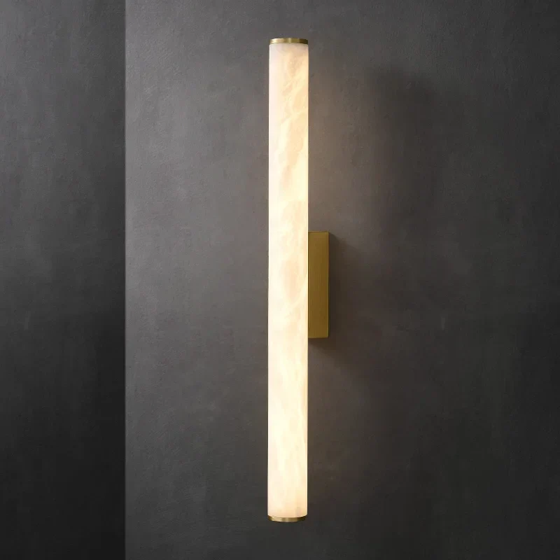 Minimalistische Wandleuchte aus Kupfer und Marmor für Wohnzimmer – Marmoria