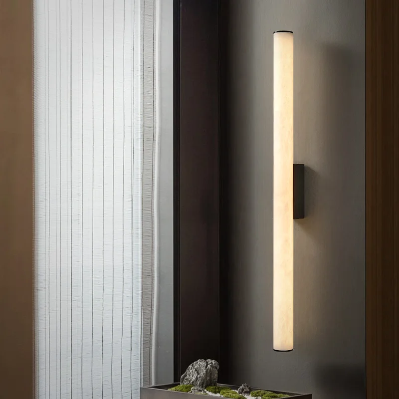 Minimalistische Wandleuchte aus Kupfer und Marmor für Wohnzimmer – Marmoria