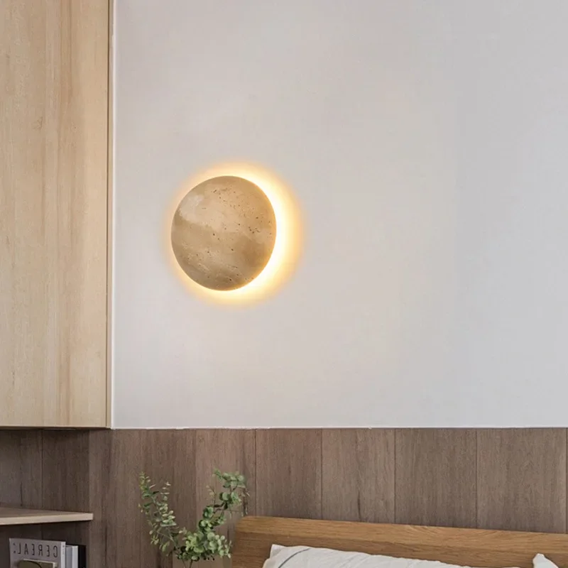 Wandleuchte aus Stein für Wohnzimmer und Schlafzimmer – Serenitea