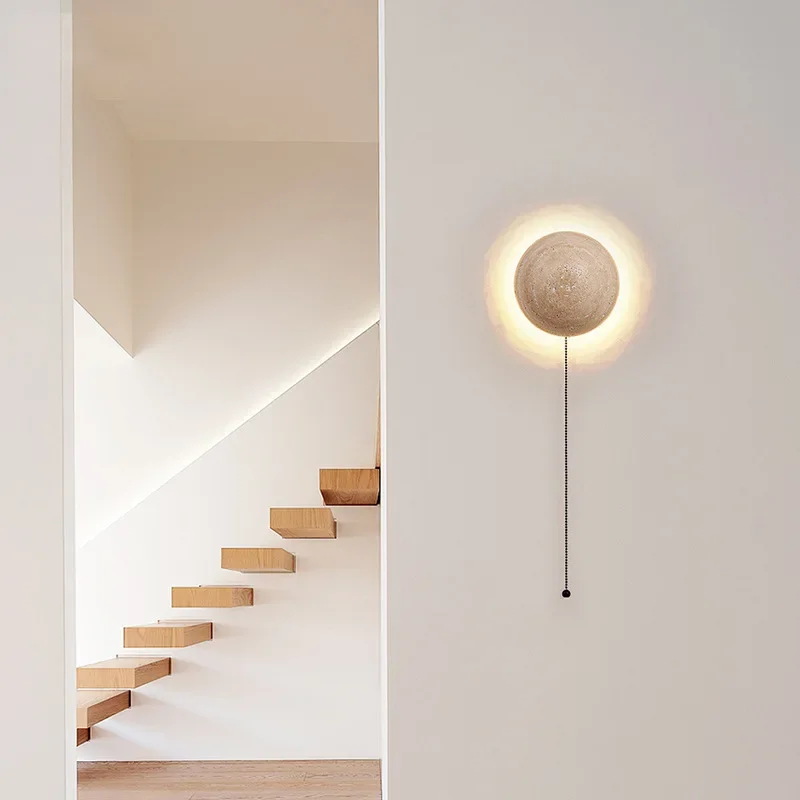 Wandleuchte aus Stein für Wohnzimmer und Schlafzimmer – Serenitea