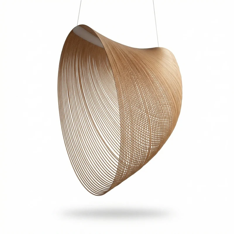 Elegante Bambus-Hängelampe für Wohnzimmer – Arboréa
