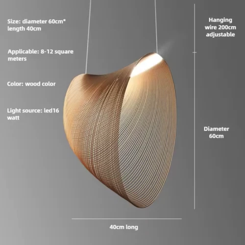 Elegante Bambus-Hängelampe für Wohnzimmer – Arboréa