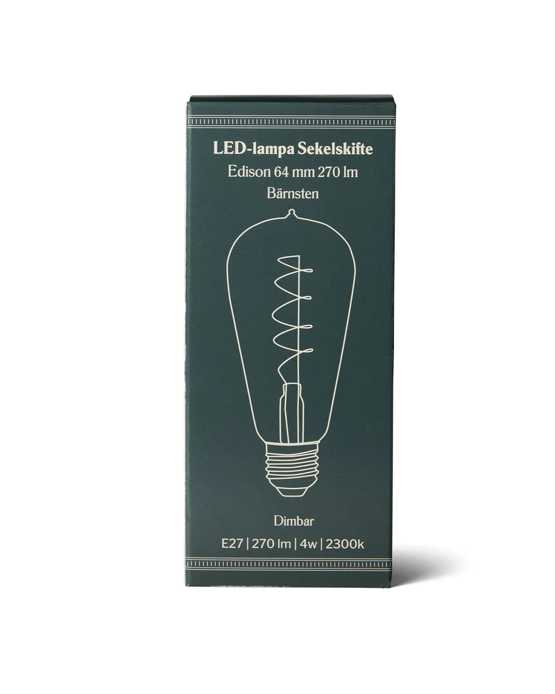 LED-lampa Sekelskifte - Edison 64 mm 270 lm, bärnsten