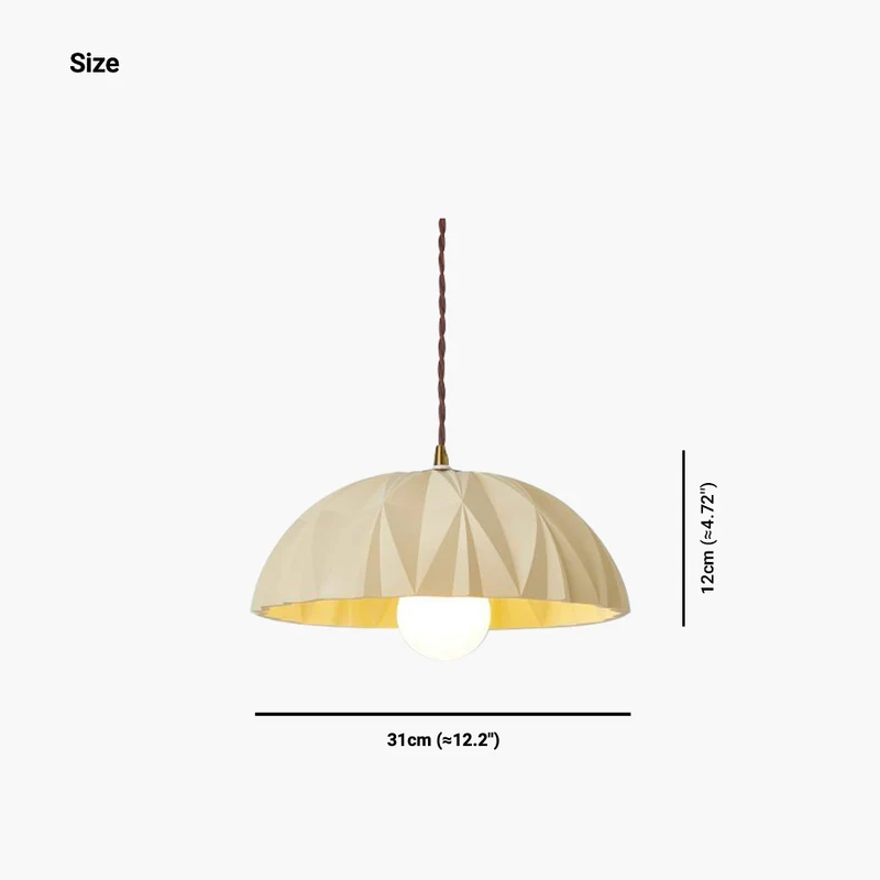 Pendant Light French Elegant Dome Handmade, Resin