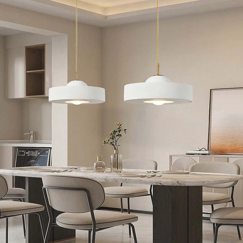 Pendant Light Nordic Cream Round Resin, 5 Colors