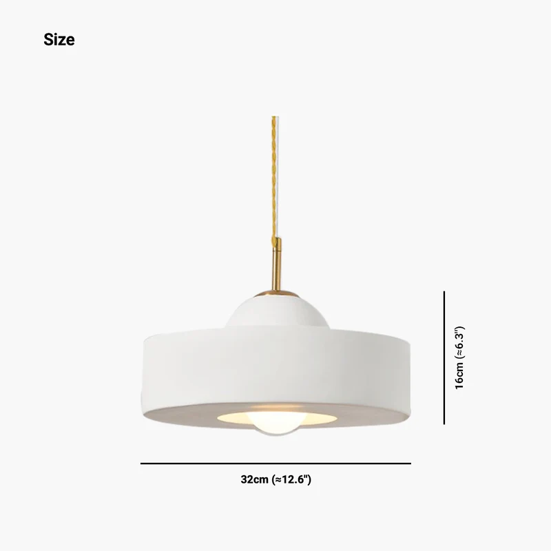 Pendant Light Nordic Cream Round Resin, 5 Colors