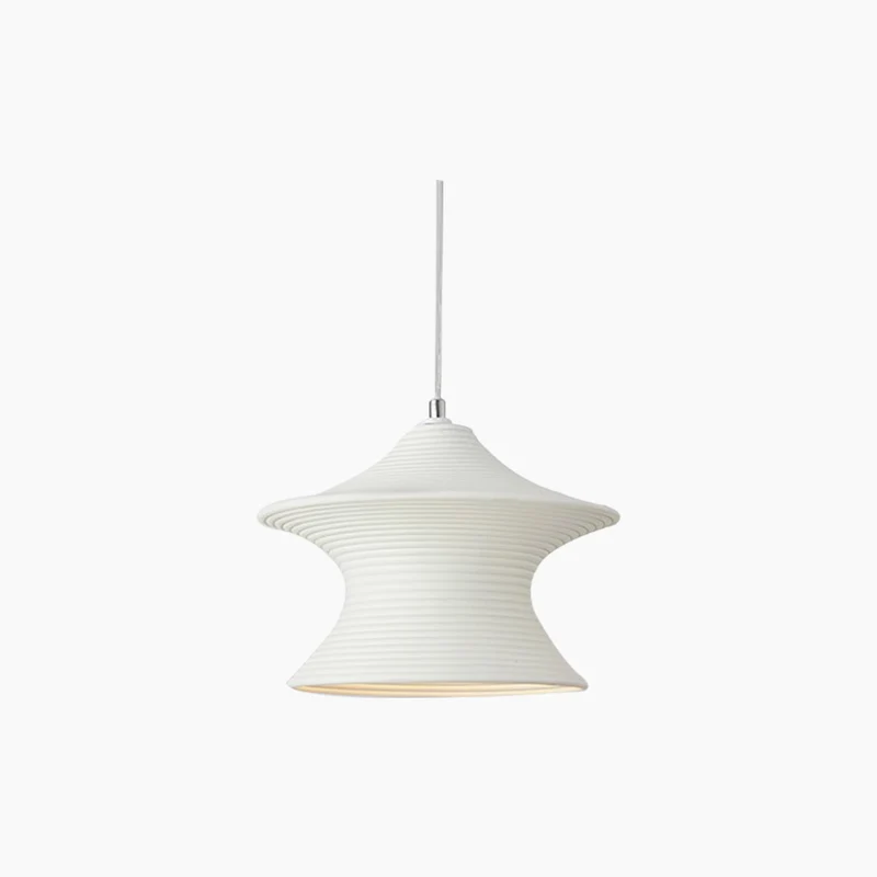 Pendant Light Minimalist Wabi-Sabi Gyro Resin, White/Beige