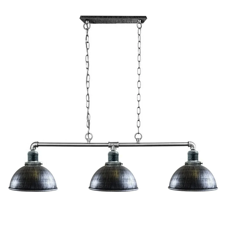 Ketten Hängelampe 3-flammig – Vintage Industrie Billardlampe | Ø21cm | E27 ~3543