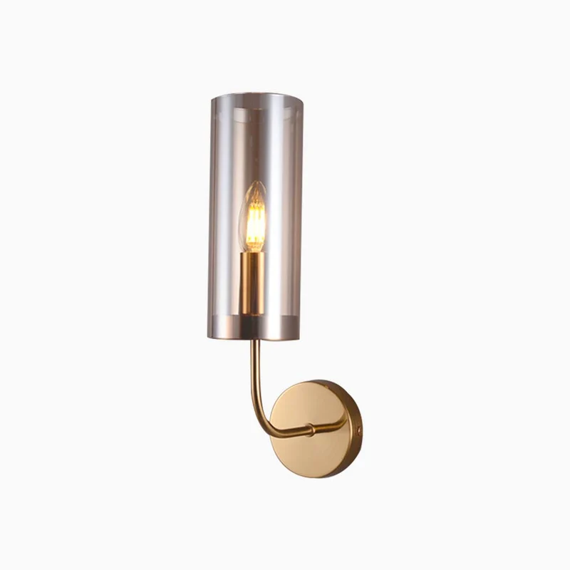 Wall Sconce Modern Nordic Candle Glass Cylinder, 1 Light/2 Lights