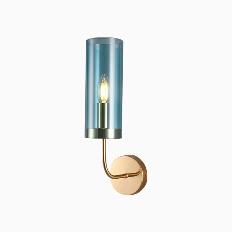 Wall Sconce Modern Nordic Candle Glass Cylinder, 1 Light/2 Lights