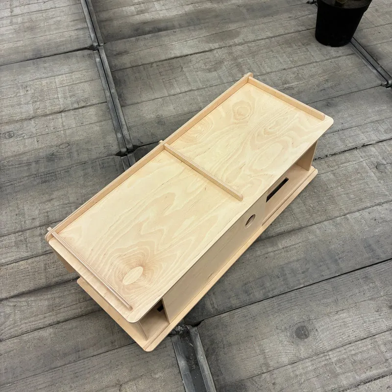 KidsDepot Easylick Kinder-Schuhbank Marseille Sitzbank Holz Natur Schiebetür