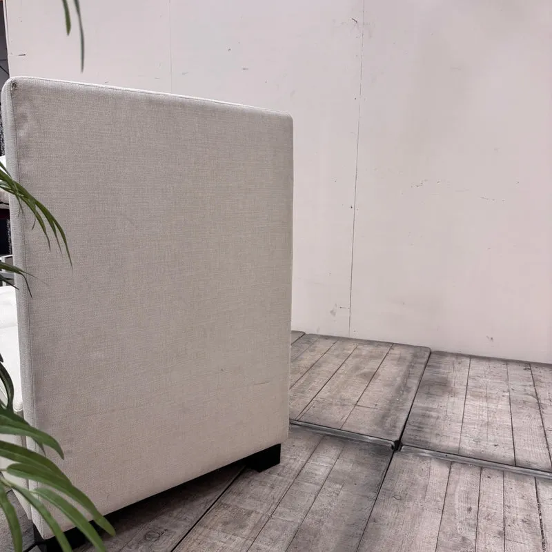 Ecksofa Modul Weiß Creme Kunstleder Stoff Lounge-Sitzmöbel Sofa Gebraucht