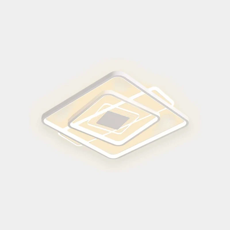 Flush Mount Ceiling Light Geometric LED Dimmable Full Spectrum, White