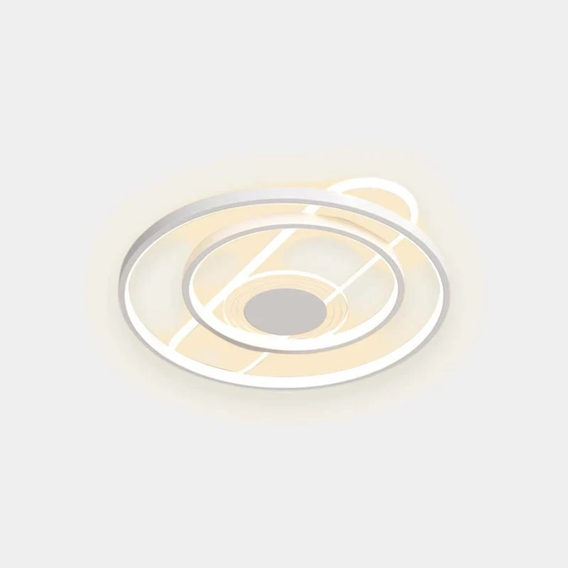 Flush Mount Ceiling Light Geometric LED Dimmable Full Spectrum, White