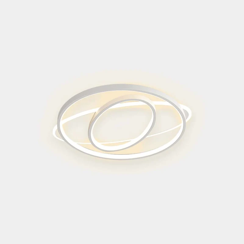 Flush Mount Ceiling Light Geometric LED Dimmable Full Spectrum, White