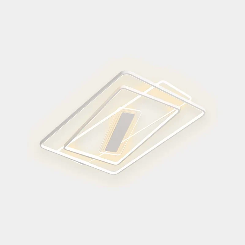 Flush Mount Ceiling Light Geometric LED Dimmable Full Spectrum, White