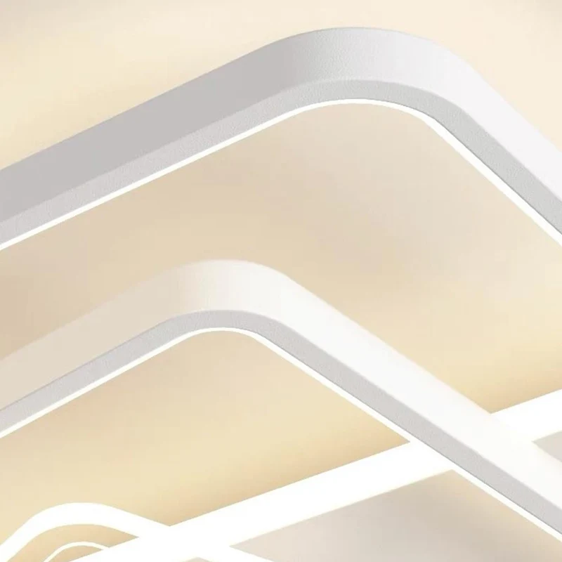 Flush Mount Ceiling Light Geometric LED Dimmable Full Spectrum, White
