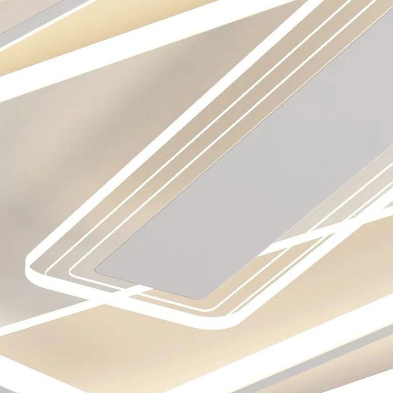 Flush Mount Ceiling Light Geometric LED Dimmable Full Spectrum, White
