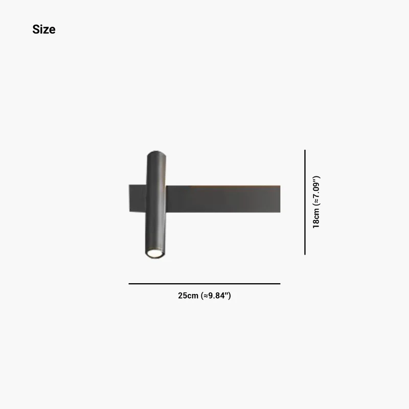 Wall Lamp Spotlight Minimalist Linear LED, Black / Gold