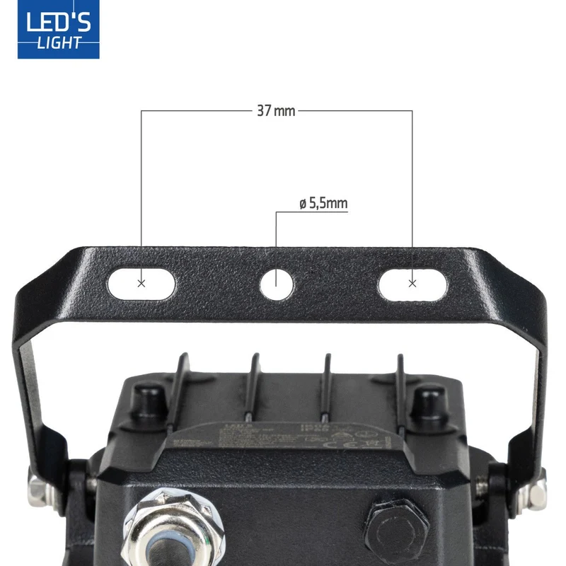 LED Flutlicht IK06 20W 2800lm 4000K neutralweiß IP65 Schwarz - LED's Light