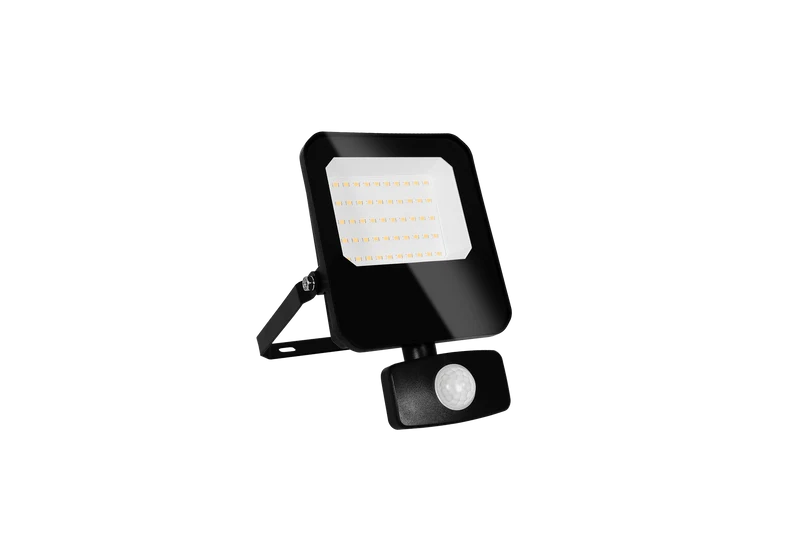 LED Flutlicht mit Sensor 20W 2800lm 4000K neutralweiß IP65 Schwarz - LED's Light