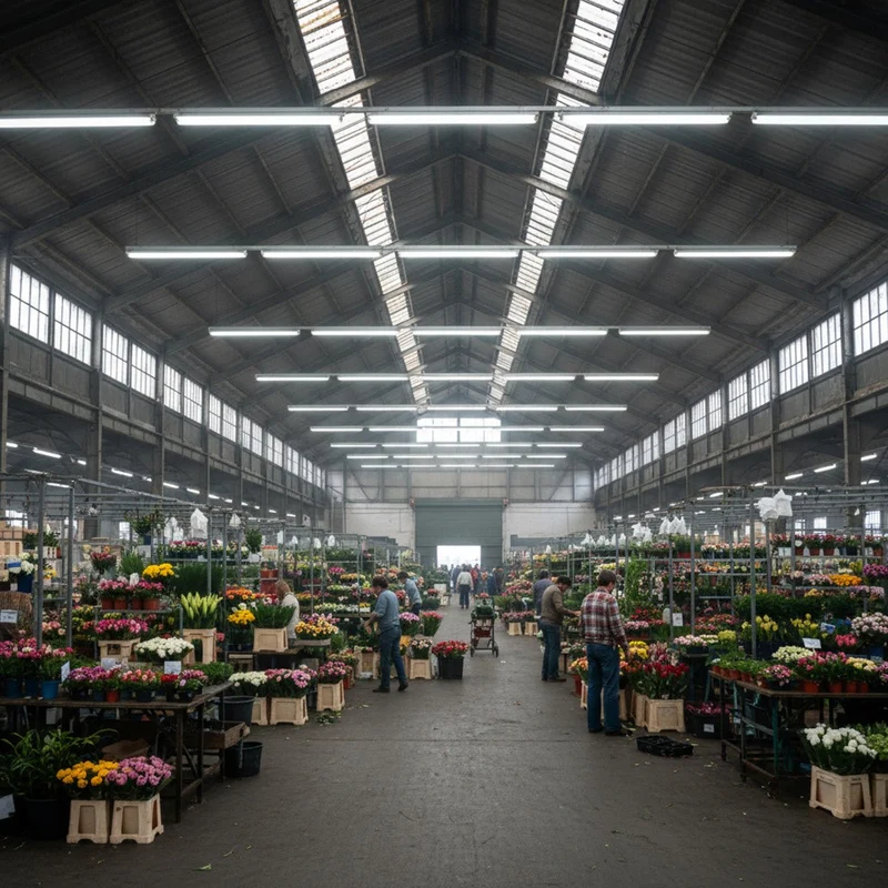 LED Feuchtraumleuchte mit Strip 150cm 39W 7020lm 3000/4000/6500K IP65 Grau - LED's Light Pro