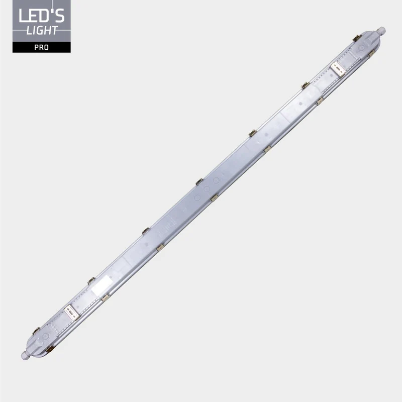 LED Feuchtraumleuchte mit Strip 150cm 39W 7020lm 3000/4000/6500K IP65 Grau - LED's Light Pro