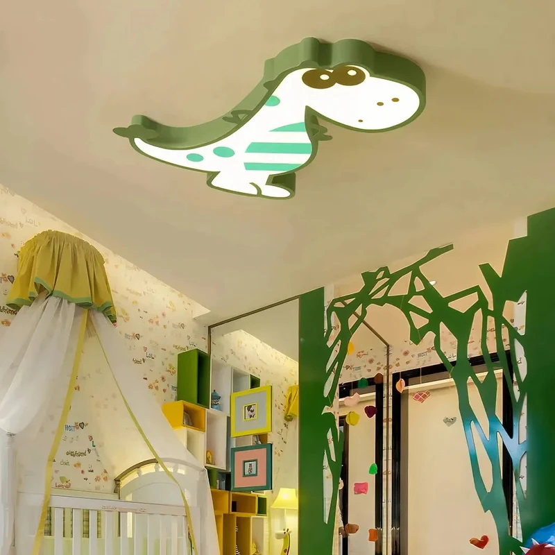 Flache Dinosaurier-Deckenleuchte fürs Kinderzimmer