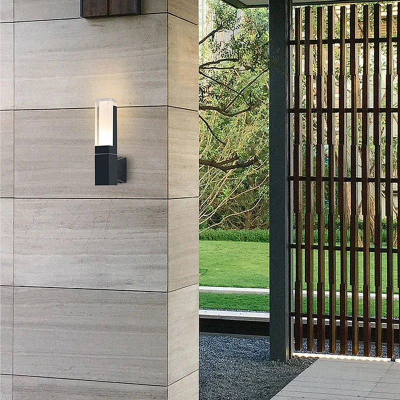 Außenwandleuchte Acrylsäule Schwarz – Clarionde