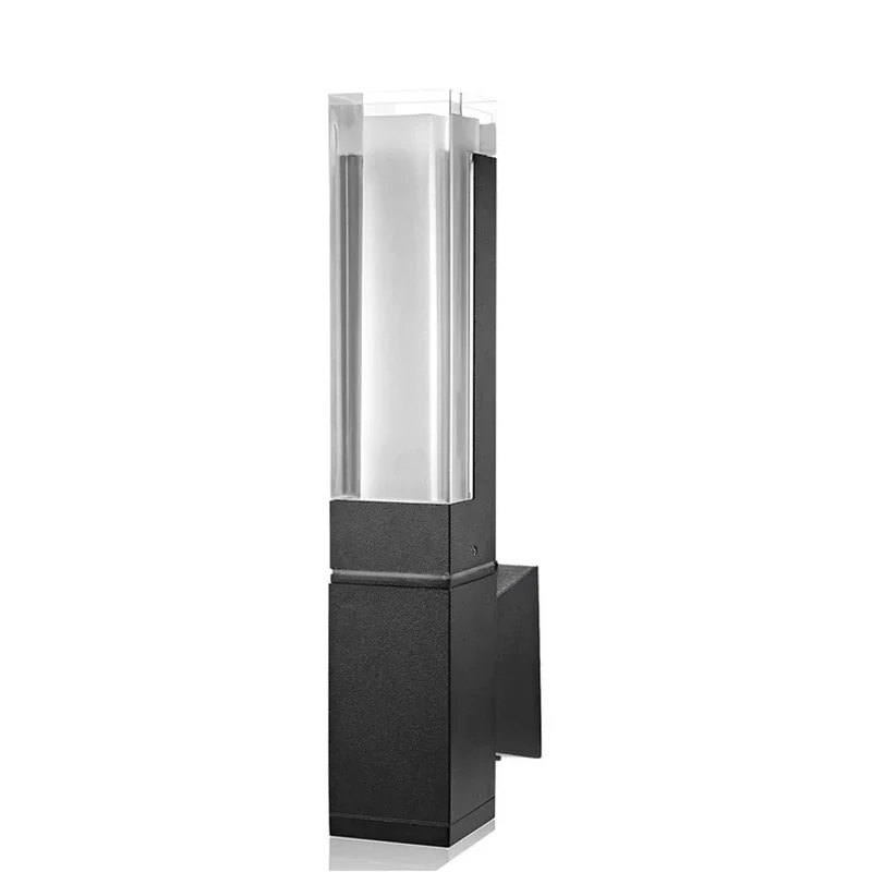 Außenwandleuchte Acrylsäule Schwarz – Clarionde